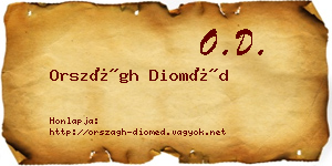 Országh Dioméd névjegykártya